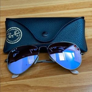 RAY-BAN POLARIZED AVIATOR SUNGLASSES